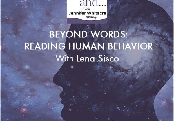 A person 's head with the words beyond words reading human behavior on it.